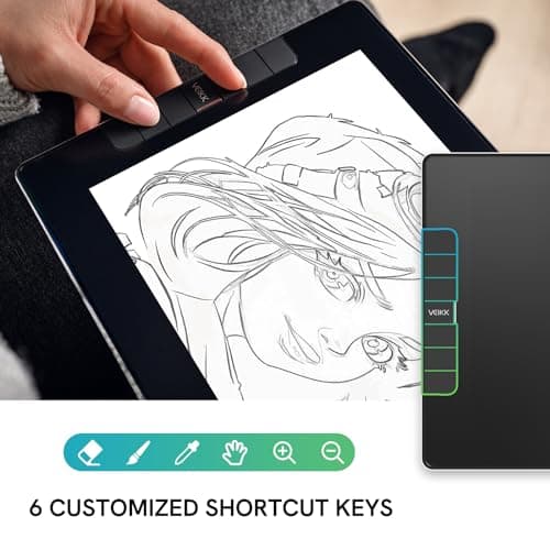VEIKK VK1200V2 Drawing Tablet with Screen,11.6 Inch Full-Laminated Graphics Drawing Monitor,Upgraded 16384 Pressure Sensitivity, 2 Styluses, 120% sRGB,Graphics Tablet for PC Mac Linux Windows