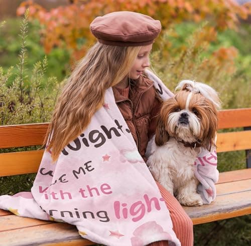 Nicetous Baptism Gifts for Girl Boy Blanket 50x40in, Baptismal Gifts for Women/Kid/Baby Girl, Baptism Favors, Christening Gifts for Girls, Baptism Gift Idea Throw Blanket