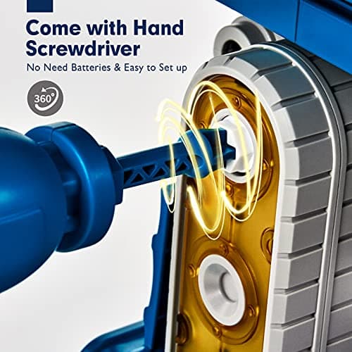 hahaland Toys for 5 Year Old Boy Birthday Gift - STEM Boys Toys for 6 Year Old Boy Age 6-8 Years, 5 in 1 Building Take Apart Trucks Transform to Robot, Kids Ages 5-7 Christmas Stocking Stuffers Gifts