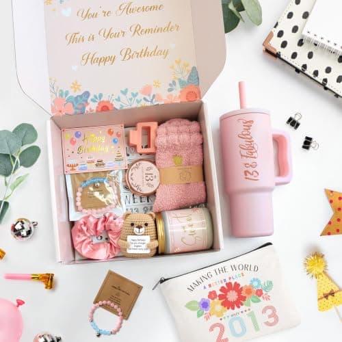 13th Birthday Gifts for Girls - 13 Year Old Girl Gifts Ideas for Offical Teenagers Girls - 13th Birthday Decorations Trendy Teen Girl Stuff - 11 Pieces Best Present for Daughter, Niece