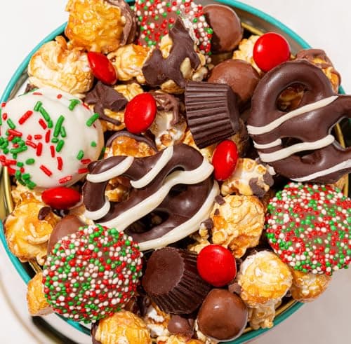 Christmas Gift Basket- Gourmet Food Gifts - Plays Music - Holiday Chocolate and Candy, Sweets and Snacks- Nutcracker Suite- Bonnie and Pop