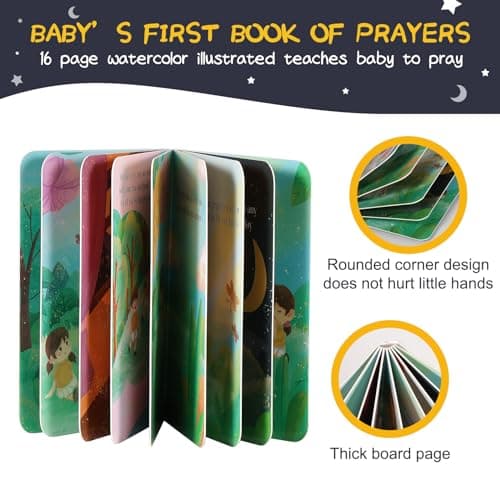 Baptism Gifts for Girls, Baby Dedication Gift, Christening Gifts for Baby Girls, Baptism Gifts Set Include 7'' Plush Bunny and Let's Pray Book in Keepsake Box.