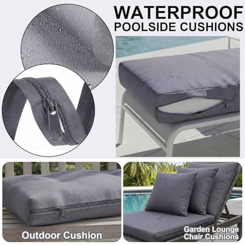 HunnmingRe 600D Waterproof Oxford Fabric with 2 Yard Zipper, 58" x 36" Outdoor Upholstery Fabric for Outdoor Cushion Cover Waterproof Canvas for DIY Patio Pillow Cover Furniture Covers(Gray)
