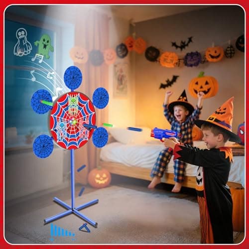 Shooting Games Toys for Nerf Gun Party, Shooting Targets with 2 Toy Guns 40 Foam Darts Kids Outdoor Indoor Toys for Birthday Easter Xmas Gifts for 4 5 6 7 8 9 10+ Year Old Boys Kids