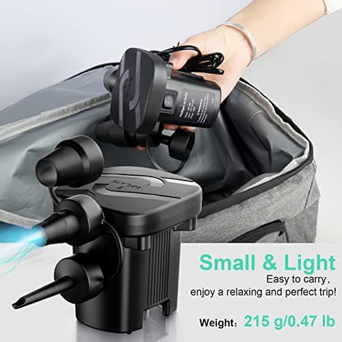 Electric Air Pump - Quick-Fill Portable AC110-120V Pump for Inflatables, Mattresses, Cushions, Pool Floats & More