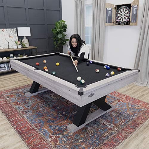 American Legend Billiard Table with Rustic Wood Finish