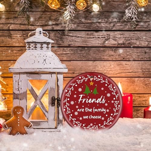 GGEB Friend Christmas Ornaments Gifts for Women Men - 3" Ceramic Christmas Tree Friendship Ornaments for Best Friends Coworkers Bestie Sister - Good Friends Birthday Gifts Ideas Xmas Decorations