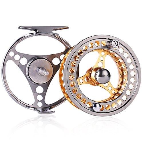 Sougayilang Fly Fishing Reel Large Arbor 2+1 BB with CNC-machined Aluminum Alloy Body and Spool in Fly Reel