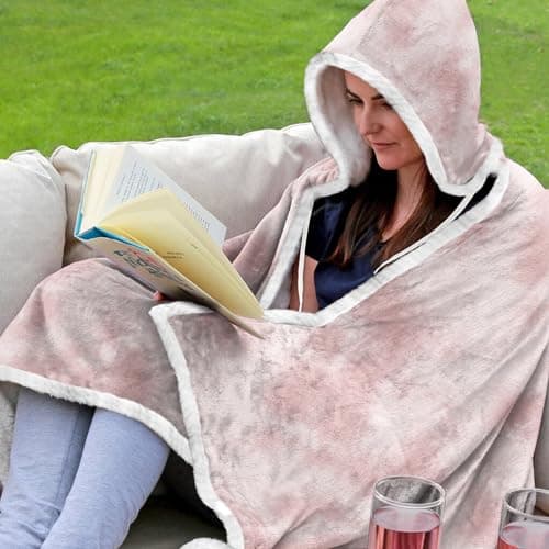 Spoiled Wife Fleece Wearable Blanket Hoodie - Mothers Day Gifts for Wife from Husband - Birthday Wife Gift Ideas B0CSDFLL6R