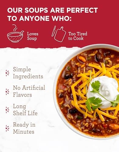 READYWISE - Simple Kitchen, Soup Favorites, Variety Pack, 8 Servings Per Pouch, Soup Mix, Family Size, MRE, Freeze Dried Food, Ready To Eat Meals, Hiking & Backpacking Food, Soup for Family, Pack of 4