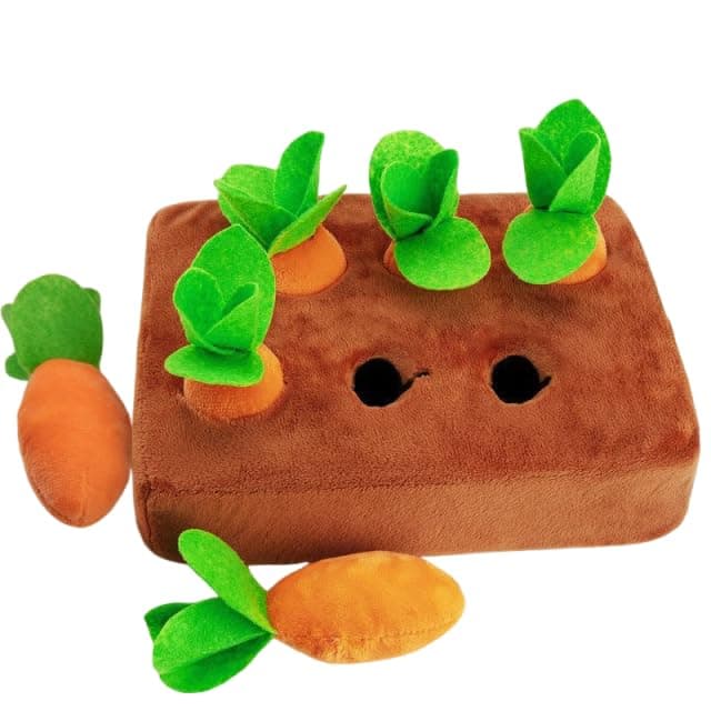 Ferret Foraging Toys Novelty Carrot Snuffle Mat Interactive Pet Treat Enrichment Toys for Small Animals Bunny Rabbit Chinchilla Guinea Pig Hamster (6Carrot)