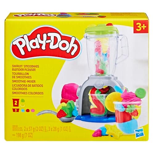 Play Doh Swirlin' Smoothies Toy Blender Playset, Play Kitchen Appliances, Kids Arts and Crafts Toys for 3 Year Old Girls and Boys and Up B0C3528VHM
