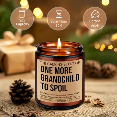 Miracu One More Grandchild Candle, Pregnancy Announcement for Grandparents, Baby Announcements Ideas, Pregnancy Reveal to Parents, Funny 2nd, Second Baby, Grandparents Again Gifts for Grandma Grandpa