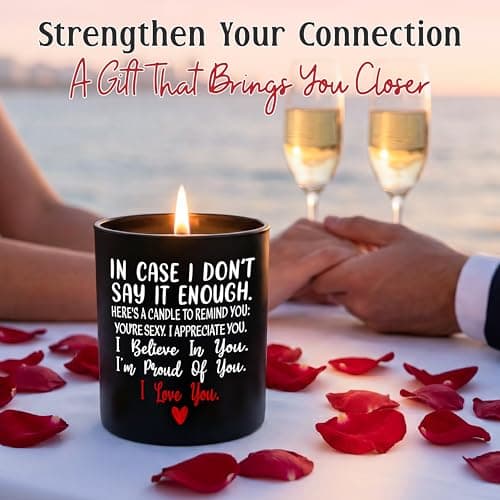 TEEZWONDER Anniversary Wedding Gifts for Women Men - Long Lasting Vanilla Lavender Candle 10 Oz - Birthday Romantic Gifts for Him Her, Girlfriend Boyfriend Birthday Gift Ideas, Gift for Husband Wife