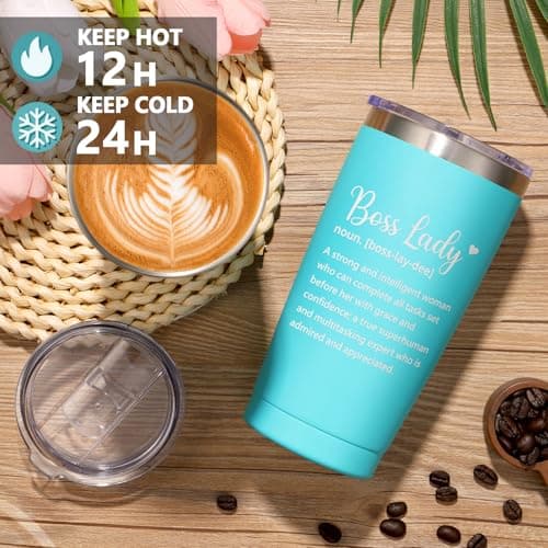 Boss Day Gifts for Her Women, Best Boss Lady Gifts for Women Cool Bosses Christmas Gift Basket for Female, Funny Thank You Bosses Lady Appreciation Birthday Farewell Gift Set with Canvas Tote Bag