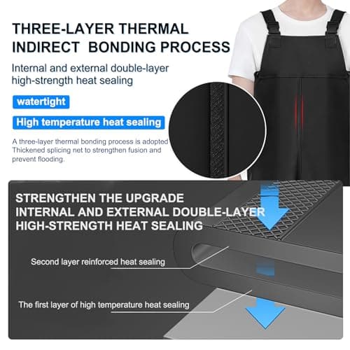 YAOYAO LAND Fishing Waders with Boots for Men Waterproof Wader PVC Waterproof Wader Ideal for Fly Fishing