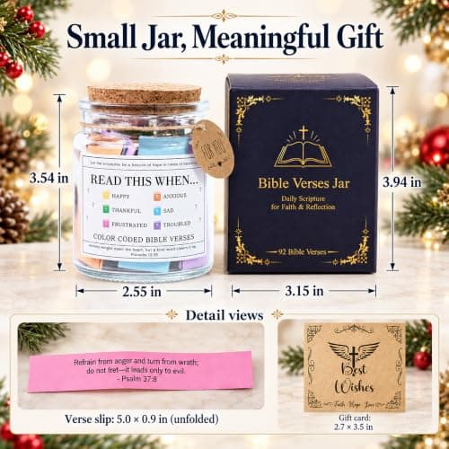 Read This When Bible Verses Jar For Daily Encouragement – Christian Gifts for Women, Birthday Gifts for Women, Christmas Gifts for Women, Birthday Gifts for Mom, Graduation & Teacher Gifts