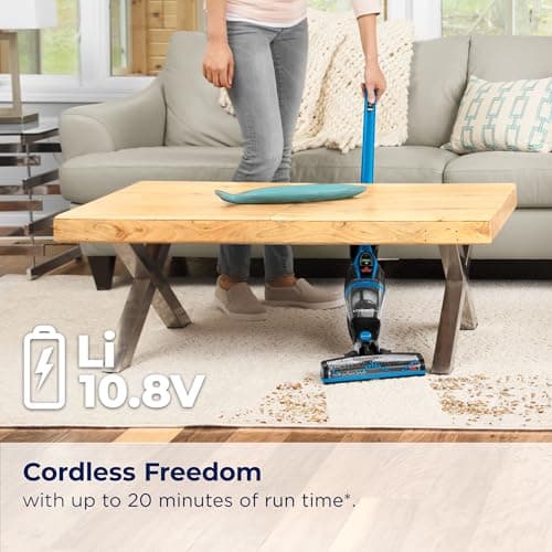 Bissell, 3061 Featherweight Cordless Stick Vacuum, Self-Standing, Electric Blue, Black