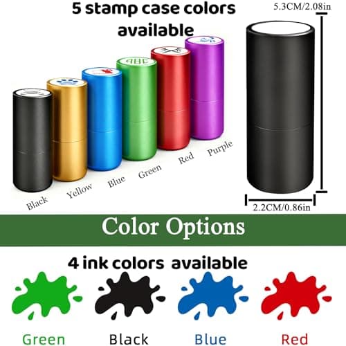 Personalized Golf Ball Stamp 12mm/0.47" Custom Golf Balls Stamper with Name Logo Monogram Initials Text Customized Self-Inking Stamp Marker Gifts for Men Golfer Dad Husband Boyfriend