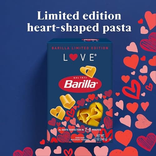 Barilla Heart Shaped Pasta, Non-GMO Kosher Pasta, 12oz. B0CSTBQMJG
