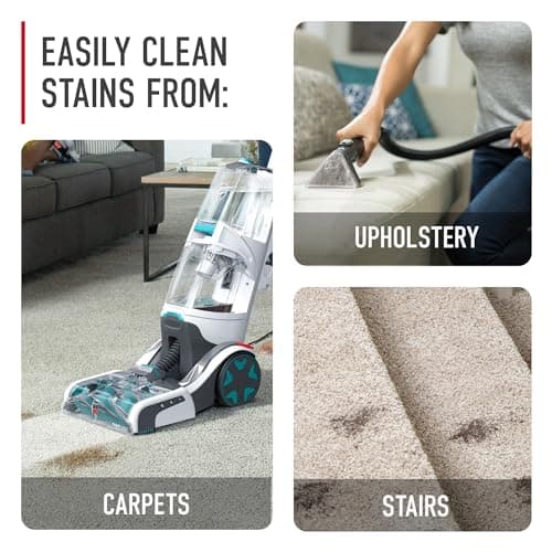Hoover SmartWash+ Automatic Carpet Cleaner Machine for Carpet and Upholstery, Deep Cleaning Carpet Shampooer Machine, Pair with a Hoover Carpet Cleaner Solution for a Bright, Refreshed Home