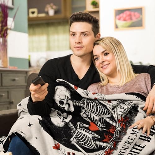 Gifts for Him Her, Wedding Anniversary Blanket for Women Men, Birthday Gifts for Boyfriend Girlfriend, I Love You Gift, Engagement, Wedding Gift for Wife, Husband, Couple, 60"X50"