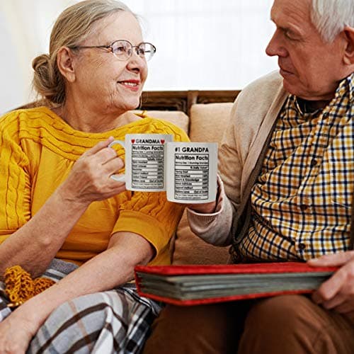 Breezy Valley Grandparents Gifts from Grandkids, Christmas Gifts for Grandma Grandpa from Grandson Granddaughter - Best Gift for Grandmother Grandfather, Happy Birthday Gift Grandparents Coffee Mug