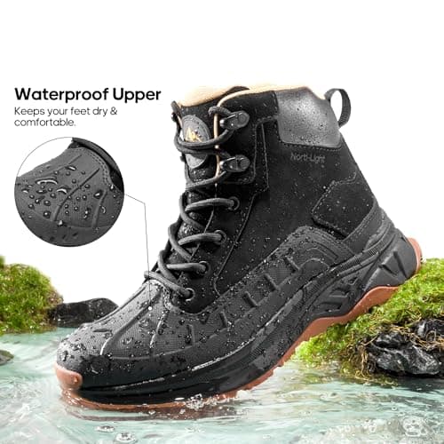 NORTIV 8 Women's Waterproof Hiking Boots Outdoor Trekking Camping Trail Hiking Boots