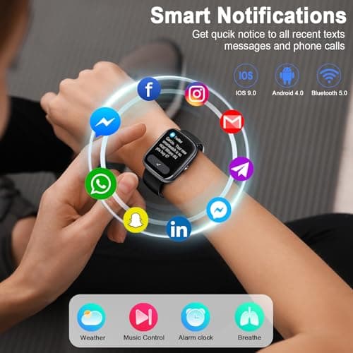 Dyurwa Smart Watch for Men Women (Answer/Make Call), 1.91" HD Screen Smartwatch Fitness Tracker, Heart Rate/Sleep Monitor, Watches for Men IP68 Waterproof,110+ Sport Mode Step Counter for Android iOS