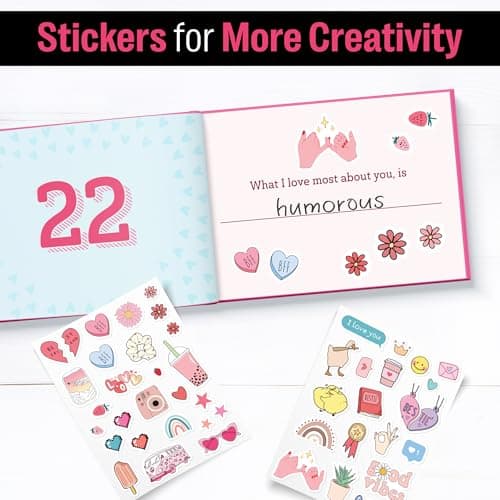 What I Love about Bestie Book - Best Friend Unique Gifts For Women, Friendship Gifts For Women - Best Friend Birthday Gifts - Personalized Christmas Gifts for Best Friends Fill-in-the-Blank Journal