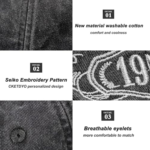 1924-1995 Birthday Gifts for Men Women,Personalized 30th-100th Birthday Ideas Gift,Parents Vintage Hat,