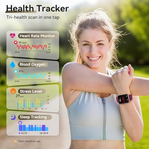 Smart Watches for Women, 1.85" Aleax Bulit-in Smart Watch for Android Phones & iPhones with Calls/Messages/Reminders, 120 Sport Modes Fitness Tracker Watch for Women with Heart Rate/Sleep/SpO2 Monitor