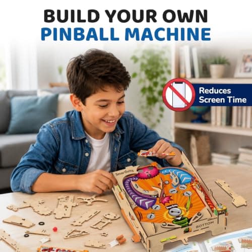 Smartivity DIY Pinball Machine Toy for Ages 8-99 Year Old | Award Winning Arcade Game for Boys & Girls | Birthday Gift Ideas for Kids & Adults | STEM Toys I Fun Family & Party Game