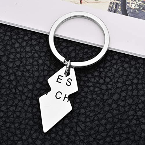 Miss Pink Best Friend Keychains Set Best Bitches BFF Besties Friendship Gifts Matching 2, 3, 4 Pieces Keychain for Women Teen Girls