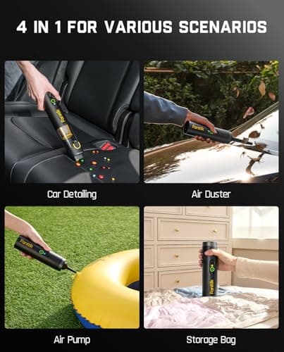 Fanttik Slim V10 APEX Cordless Car Vacuum, 4-in-1 Portable Mini Handheld Vac, 19kPa Suction Power, Upgraded Smart Digital Display, 2 Suction Modes for Small Jobs, Car, Office Desk, Keyboards (Black)