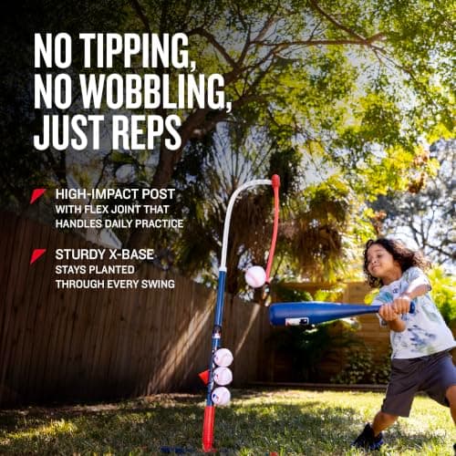 Franklin Sports Grow-with-Me Kids Baseball Batting Tee + Stand Set for Youth + Toddlers - Youth Baseball, Softball + Teeball Hitting Tee Set for Boys + Girls B07HJSHT8P