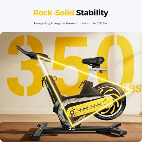 Compact Exercise Bike for Small Spaces, Quiet Rear Flywheel Stationary Bike for Home, 7-Level Lever Resistance, Soft Seat Indoor Cycling Bike for Petite to Medium Frames (<26dB)
