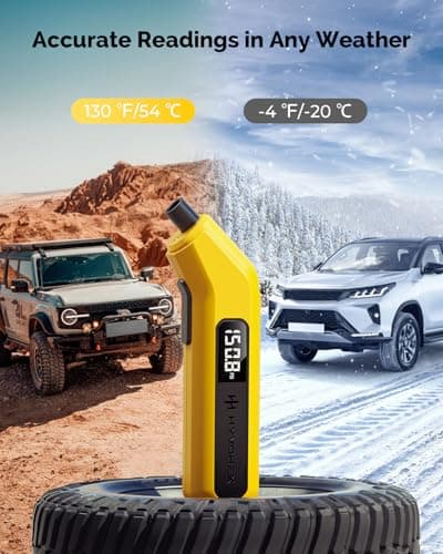 Tire Pressure Gauge Digital 200 PSI, HYVOHEX Tire Gauges for Tire Pressure with AAA Batteries, Visual LED Display Tire Gauge with Backlight, Digital Tire Gauge for Car Truck Motorcycle Bicycle