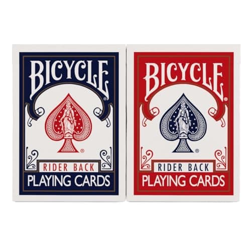 Bicycle Rider Back Playing Cards, Standard Poker Size Deck of Cards, Red & Blue (2 Pack), Classic Cards for Poker, Blackjack, Family Game Night & Card Games, Fun for All Ages