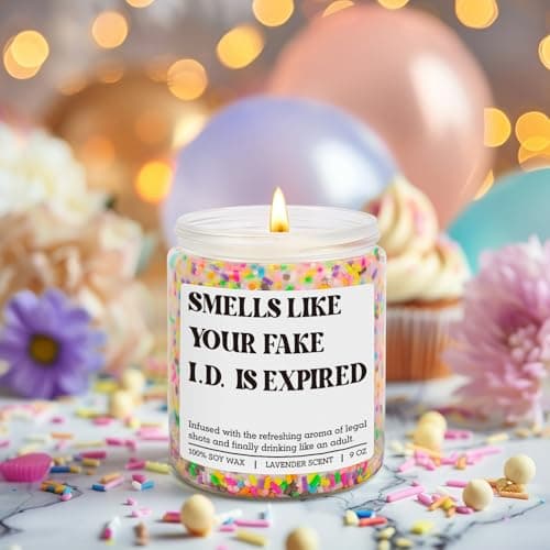 Happy 21 Year Old Birthday Gifts, Cool 21st Birthday Candle for Girls, Boys, Funny Turning 21 Ideas for Friend, Daughter, Men GSPY Candle, 21st Birthday Gifts for Women, Female, 21 Year Old, Her, Him B0FPLWDWQ3