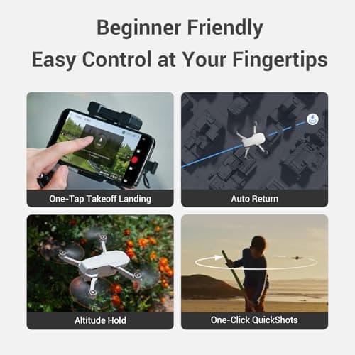 Specta Mini Drone Combo with 2 Batteries, 4K/30fps Video, 32800ft FPV Transmission, Easy to Fly, 3 Aixs Gimbal, 62-Min Flight, Under 249g Portable Drone for Beginners