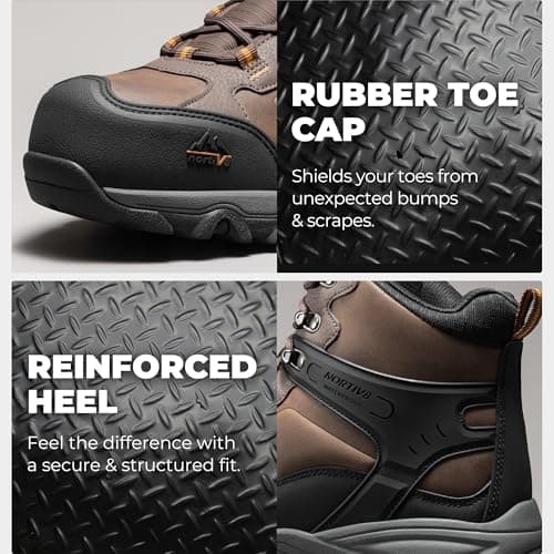 NORTIV 8 Waterproof Steel Toe Boots for Men Slip Resistant Safety Industrial Boots Paladin-Steel