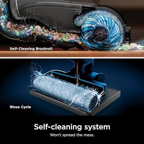Shark HydroVac MessMaster Wet Dry Vacuum Cleaner, Cordless, 3-in-1 Vacuum Mop All in One & Self-Cleaning System, Lightweight, Powerful Suction, for Hard Floors & Area Rugs, Stone, WD261,Rose Gold