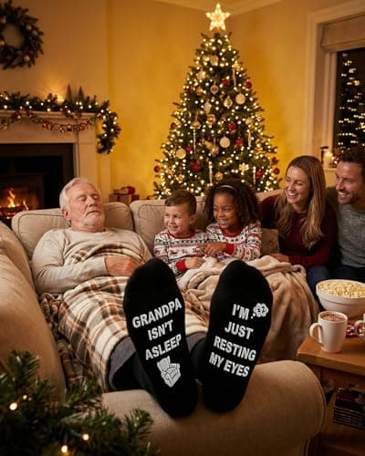 Jeasona Grandpa Gifts Funny Gifts for Grandpa Birthday Novelty Non-slip Socks