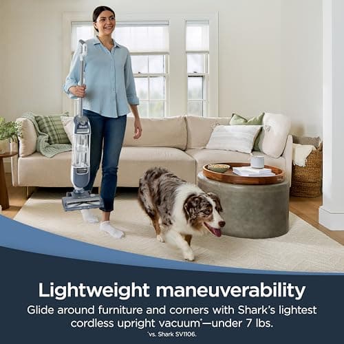Shark Freestyle Max Cordless Upright Vacuum, Multi-Surface Cleaning, Lightweight, Easy Maintenance, with Large Dust Cup and 2-Speed Brushroll, LED Headlights, Nordic Blue, SV2002