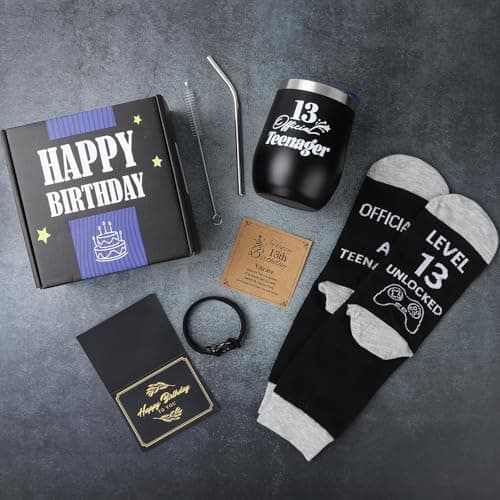13 Year Old Boy Birthday Gift Ideas, Unique Funny Birthday Gift Set for 13th Teenage Boys, Thirteen Year Old Gifts ideas for Boys Son Grandson Nephew Friend