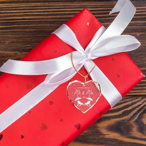 Wedding Gifts - Mr and Mrs Gifts - Marriage Gift Ideas for Couples, Future Mr and Mrs Gift Ideas-Her Just Married Ornaments - Just Married Decorations Bridal Shower Ornaments(Beach)