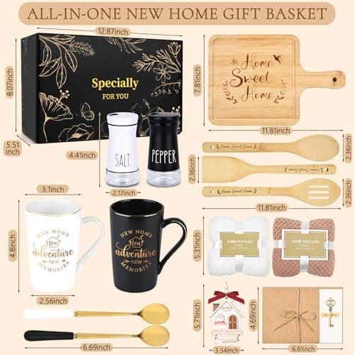 Maustic House Warming Gifts New Home, 14 Pcs New House Gift Basket, Housewarming Present for Homeowners Couples Women, Closing Gifts for Home Buyers B0DSBQYSJW