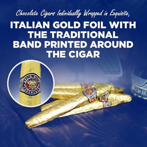Madelaine Solid Premium Milk Chocolate Cigar Gift Box - Made with Fresh Milk, Cocoa Bean & Swiss-Formulated Chocolate - Ideal for Father's Day - 24 Count Individually Wrapped in an Elegant Hard Box