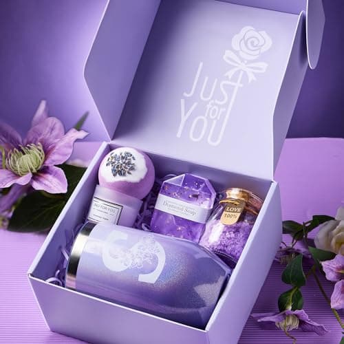 Personalized Birthday Gifts for Women Mom Wife Sister Daughter Friends Her, Monogrammed Mothers Day Anniversary Thank You Christmas Get Well Soon Spa Gift Baskets, Customized Self Care Gift for Women B0CRNJST91